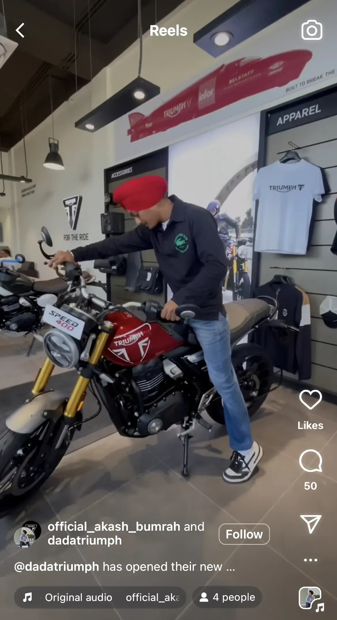 Triumph influencer campaign story